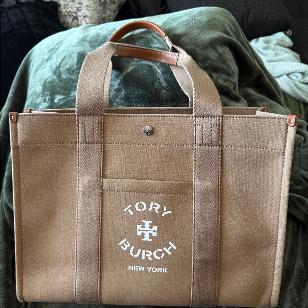 Tory Burch Tan Canvas Tote